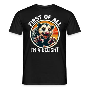 Opossum - Männer T-Shirt - Schwarz - Vorne - AI Model Male 178 light (178cm)