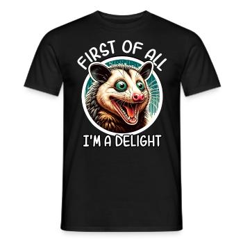 Opossum - Männer T-Shirt - Schwarz - Vorne - AI Model Male 178 light (178cm)