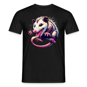 Opossum - Men's T-Shirt - black - Front - AI Model Male 178 light (178cm)