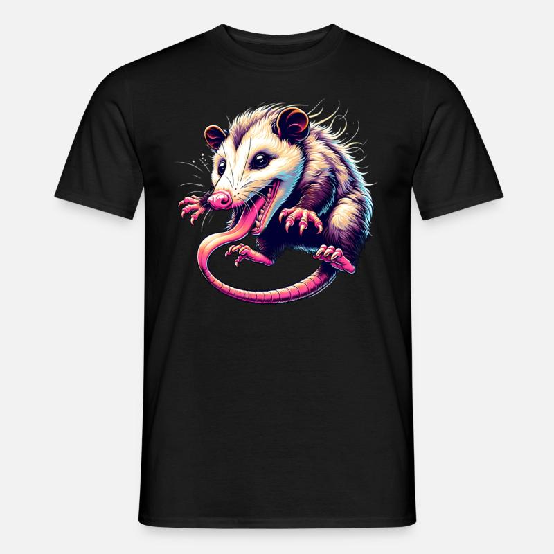 Opossum - Männer T-Shirt - Schwarz