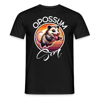 Opossum Girl - Männer T-Shirt - Schwarz - Vorne - AI Model Male 178 light (178cm)