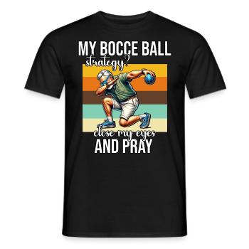 Drôle de dicton de boule de pétanque - T-shirt homme - noir - Devant - AI Model Male 178 light (178cm)