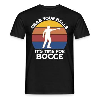 Drôle de dicton de boule de pétanque - T-shirt homme - noir - Devant - AI Model Male 178 light (178cm)
