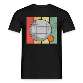 Bocce Ball Retro - Men's T-Shirt - black - Front - AI Model Male 178 light (178cm)