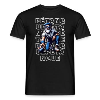 Petanque - Männer T-Shirt - Schwarz - Vorne - AI Model Male 178 light (178cm)