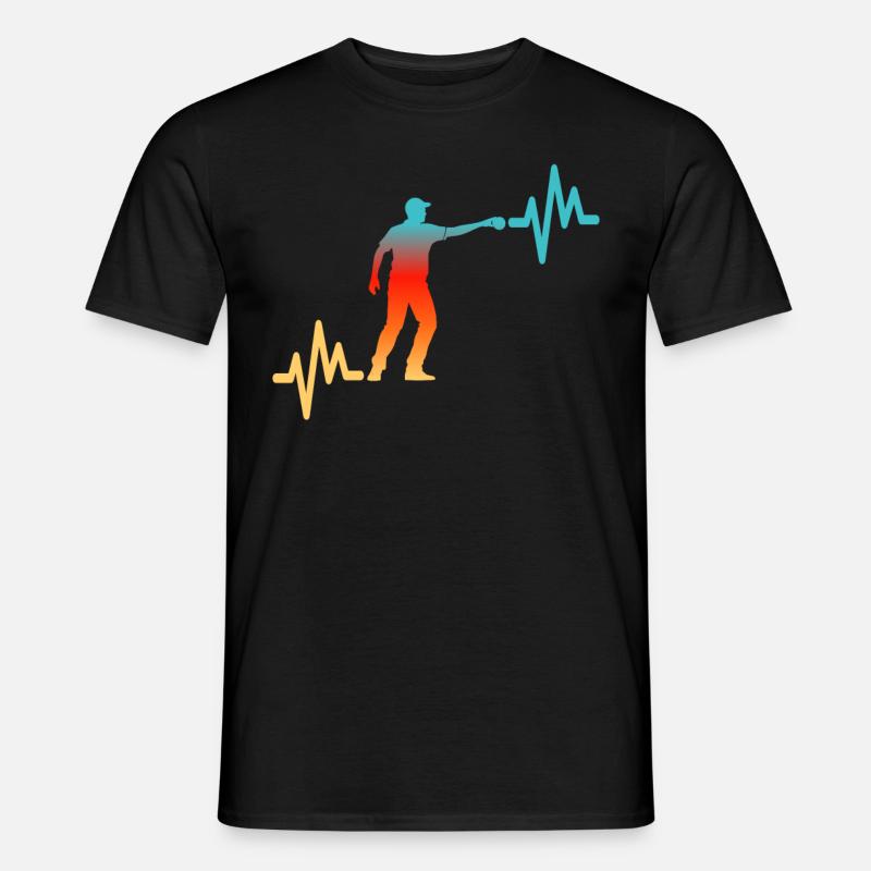Petanque Herzlinie - Männer T-Shirt - Schwarz