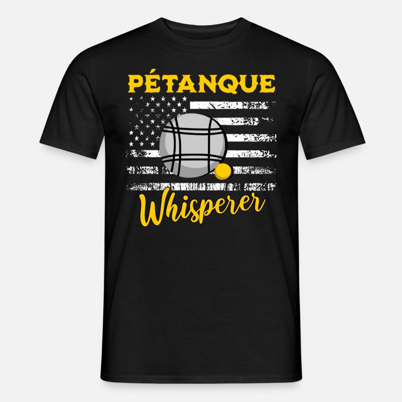 Petanque Sprüche - Männer T-Shirt - Schwarz