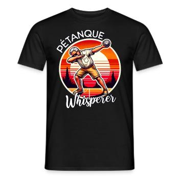 Chuchoteur de pétanque - T-shirt homme - noir - Devant - AI Model Male 178 light (178cm)