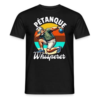 Petanque Whisperer - Men's T-Shirt - black - Front - AI Model Male 178 light (178cm)