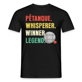 Petanque Flüsterer Petanque Legende - Männer T-Shirt - Schwarz - Vorne - AI Model Male 178 light (178cm)