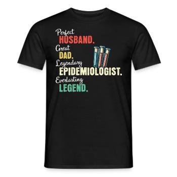 Epidemiologist Dad - Men's T-Shirt - black - Front - AI Model Male 178 light (178cm)