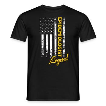 Epidemiologist Legend - Men's T-Shirt - black - Front - AI Model Male 178 light (178cm)