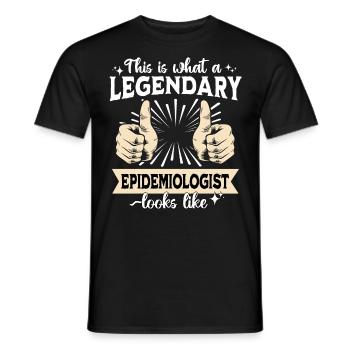 Épidémiologiste légendaire - T-shirt homme - noir - Devant - AI Model Male 178 light (178cm)