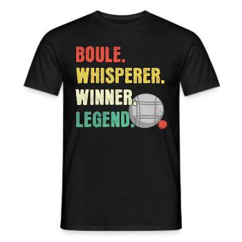 Boule Flüsterer Boule Legende - Männer T-Shirt - Schwarz - Vorne - AI Model Male 178 light (178cm)