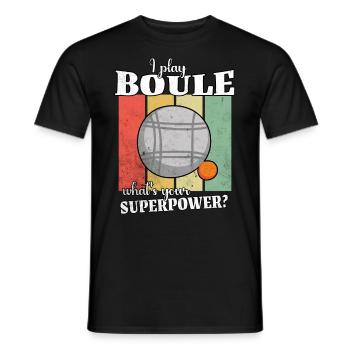 Drôle de dicton Boule - T-shirt homme - noir - Devant - AI Model Male 178 light (178cm)