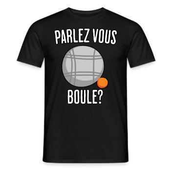 Drôle de dicton Boule - T-shirt homme - noir - Devant - AI Model Male 178 light (178cm)