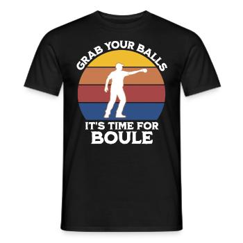 Drôle de dicton Boule - T-shirt homme - noir - Devant - AI Model Male 178 light (178cm)