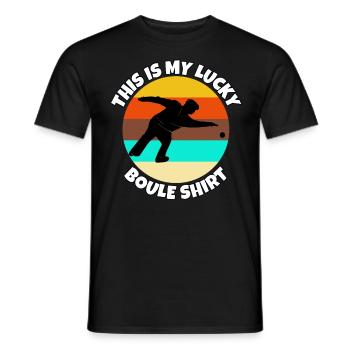 Boules - Men's T-Shirt - black - Front - AI Model Male 178 light (178cm)