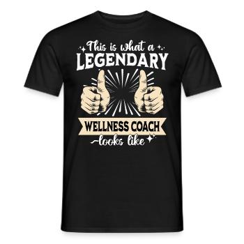 Legendärer Wellness Coach - Männer T-Shirt - Schwarz - Vorne - AI Model Male 178 light (178cm)