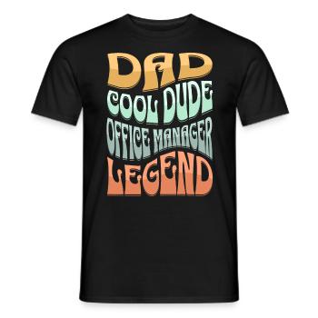 Dad Office Manager - Men's T-Shirt - black - Front - AI Model Male 178 light (178cm)