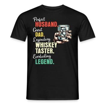 Papa buveur de whisky - T-shirt homme - noir - Devant - AI Model Male 178 light (178cm)
