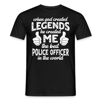Best Police Legend - Men's T-Shirt - black - Front - AI Model Male 178 light (178cm)