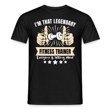 Legendary fitness trainer - Men's T-Shirt - black - Front - AI Model Male 178 light (178cm)