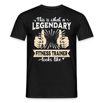 Legendary fitness trainer - Men's T-Shirt - black - Front - AI Model Male 178 light (178cm)
