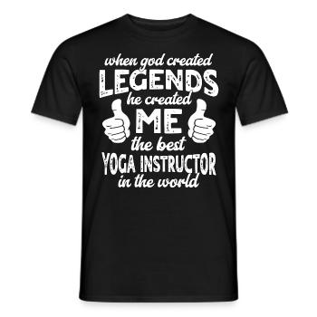 Meilleure légende du professeur de yoga - T-shirt homme - noir - Devant - AI Model Male 178 light (178cm)