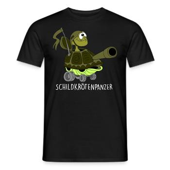 Schildkrötenpanzer - Männer T-Shirt - Schwarz - Vorne - AI Model Male 178 light (178cm)