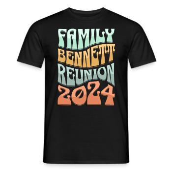 Bennett Family Reunion 2024 - Men's T-Shirt - black - Front - AI Model Male 178 light (178cm)