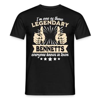 Legendary Bennett Legend - Men's T-Shirt - black - Front - AI Model Male 178 light (178cm)