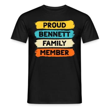 Proud Bennett - Men's T-Shirt - black - Front - AI Model Male 178 light (178cm)