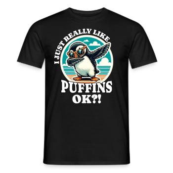 J’adore le dicton Puffin - T-shirt homme - noir - Devant - AI Model Male 178 light (178cm)