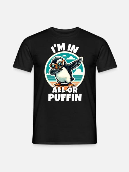 Puffin Sayings - Men's T-Shirt - black