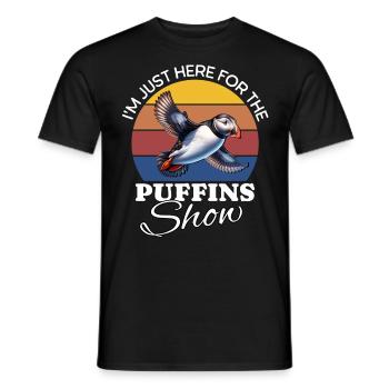 Dictons amusants de macareux - T-shirt homme - noir - Devant - AI Model Male 178 light (178cm)