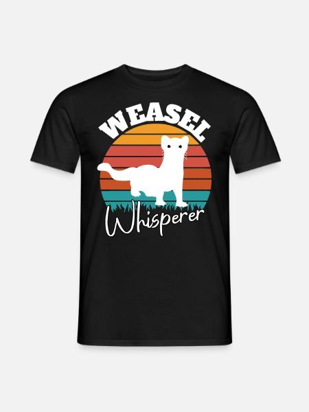 Weasel Whisperer - Men's T-Shirt - black