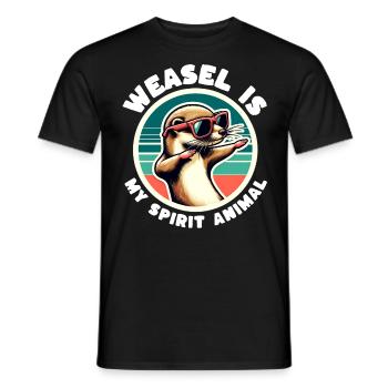 Drôles de dictons de belette - T-shirt homme - noir - Devant - AI Model Male 178 light (178cm)