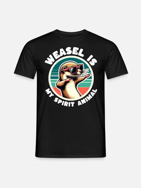 Funny Weasel Sayings - Men's T-Shirt - black