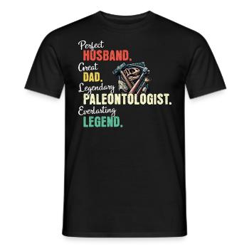 paleontologist dad - Men's T-Shirt - black - Front - AI Model Male 178 light (178cm)