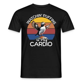 Puffin ECG Puffin Heartline - T-shirt homme - noir - Devant - AI Model Male 178 light (178cm)