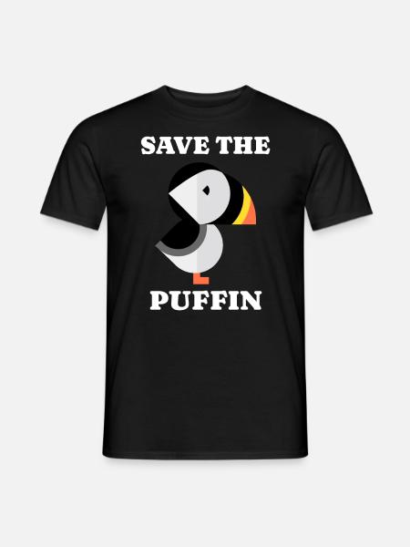 Save Puffin - Men's T-Shirt - black