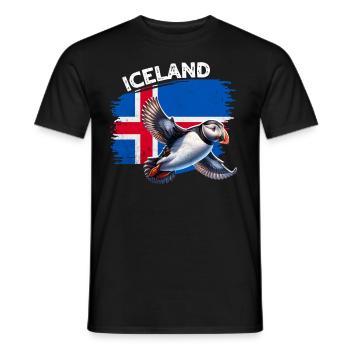 Dictons amusants de macareux - T-shirt homme - noir - Devant - AI Model Male 178 light (178cm)