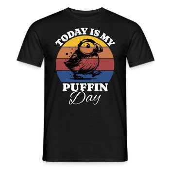 Puffin - Men's T-Shirt - black - Front - AI Model Male 178 light (178cm)