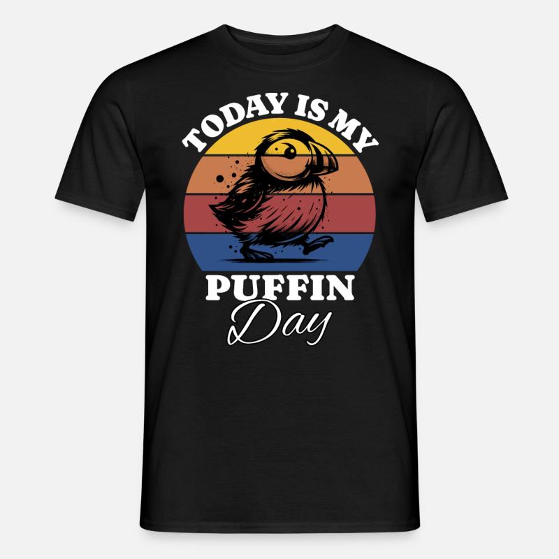 Papageientaucher - Männer T-Shirt - Schwarz
