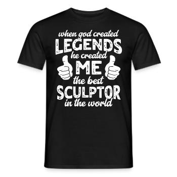 Best Sculptor Legend - Men's T-Shirt - black - Front - AI Model Male 178 light (178cm)