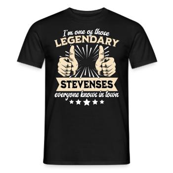 Legendary Stevens Legend - Men's T-Shirt - black - Front - AI Model Male 178 light (178cm)