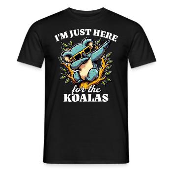 Dictons amusants sur les koalas - T-shirt homme - noir - Devant - AI Model Male 178 light (178cm)
