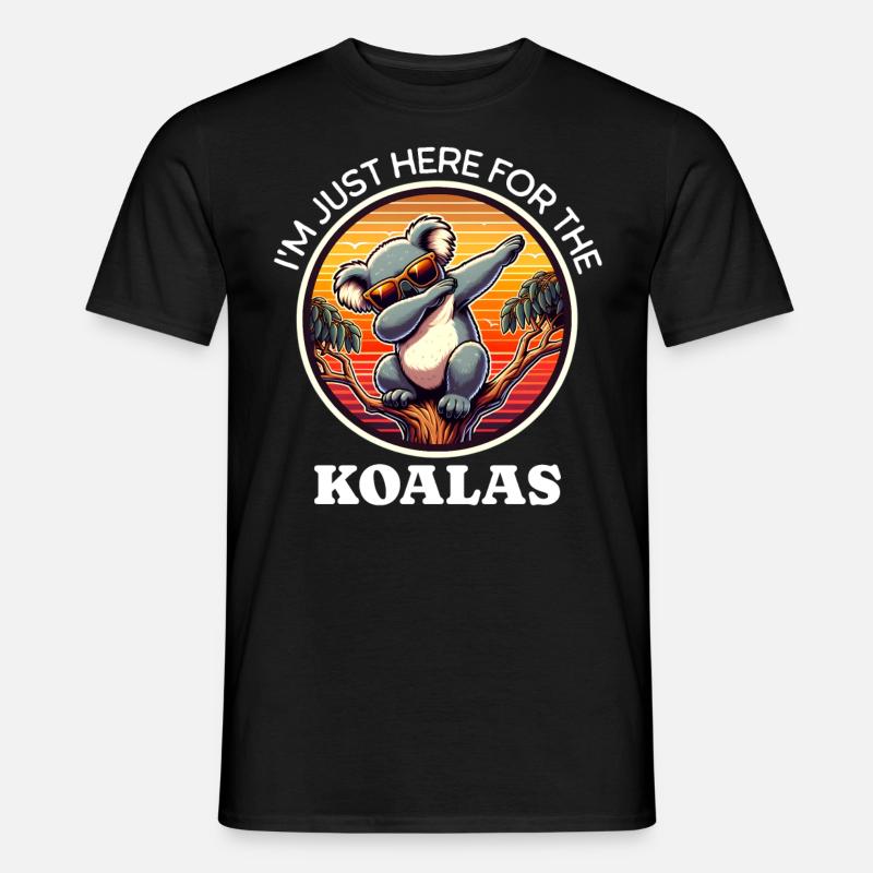 Lustige Koala Sprüche - Männer T-Shirt - Schwarz