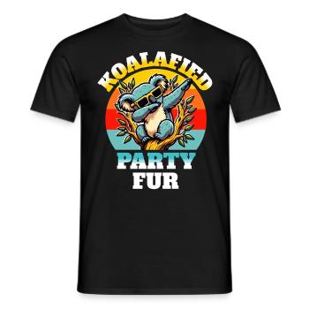 Dictons amusants sur les koalas - T-shirt homme - noir - Devant - AI Model Male 178 light (178cm)